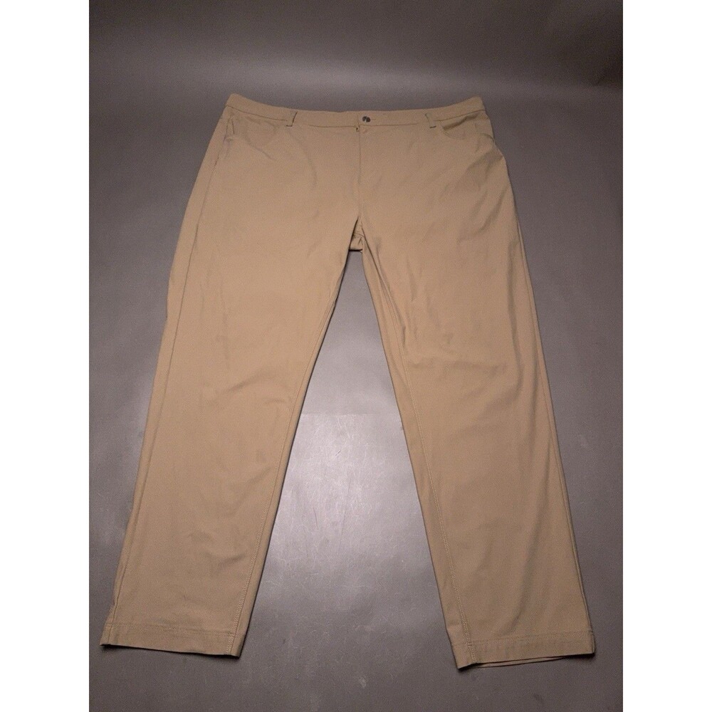 Fabletics The Don 5 Pocket Pant Classic Fit Dark Twill Performance Khaki 44x32